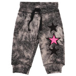 Black Tie Dye Sweatpant with Stars - Denny's
