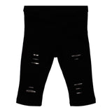 Black Legging Metallic Silver Rip - Denny's