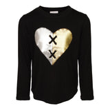 Gold & Sliver Lace Up Heart Shirt - Denny's