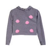 Neon Pink Lip Fleece Hoodie - Denny's