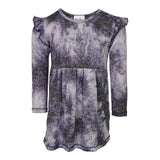 Ruffle Shoulder Baby Doll Tie Dye Dress - Denny's