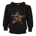 Camo Star Cold Shoulder Sweatshirt - Denny's