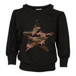 Camo Star Cold Shoulder Sweatshirt - Denny's