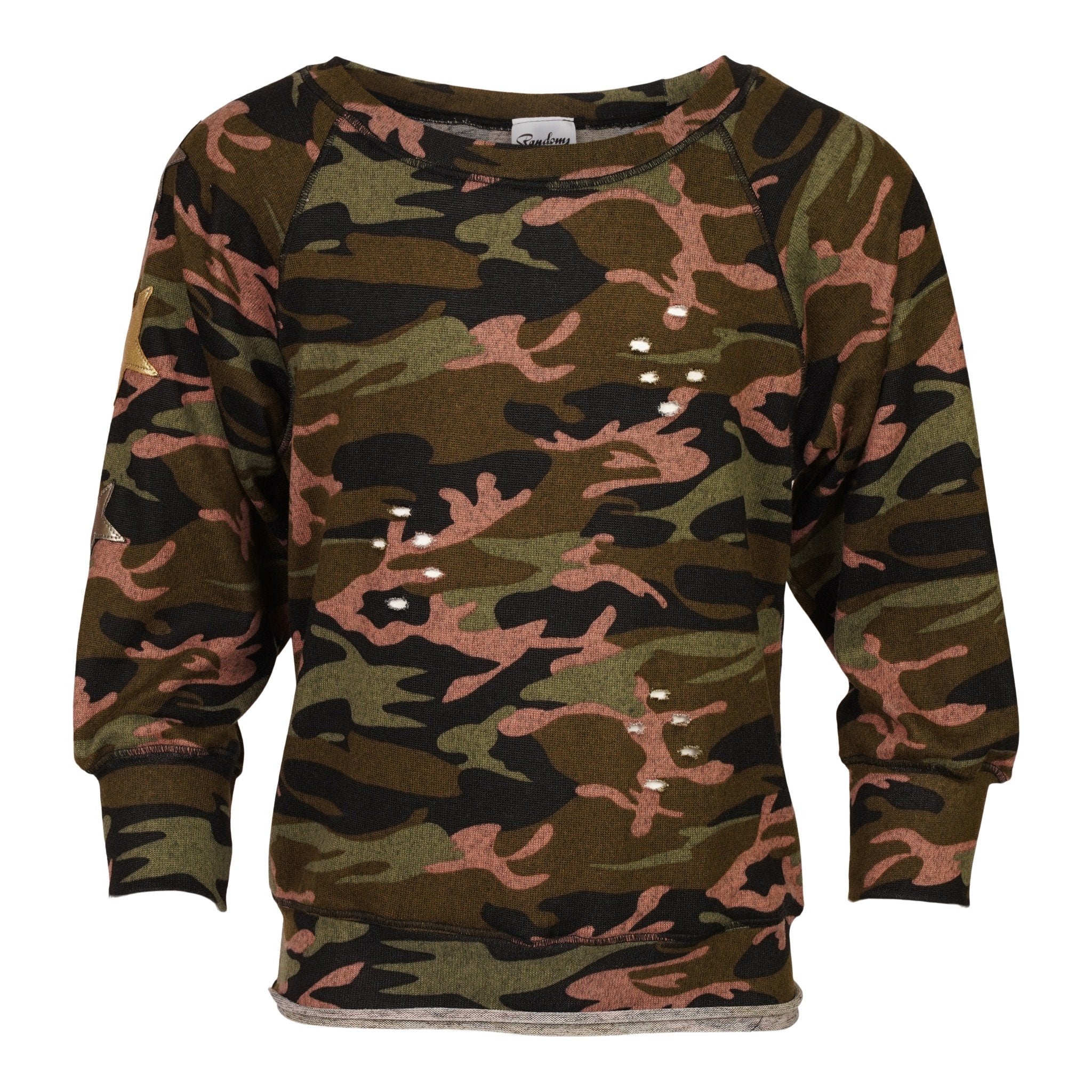 Metallic Stars Camo Hacci Sweatshirt - Denny's