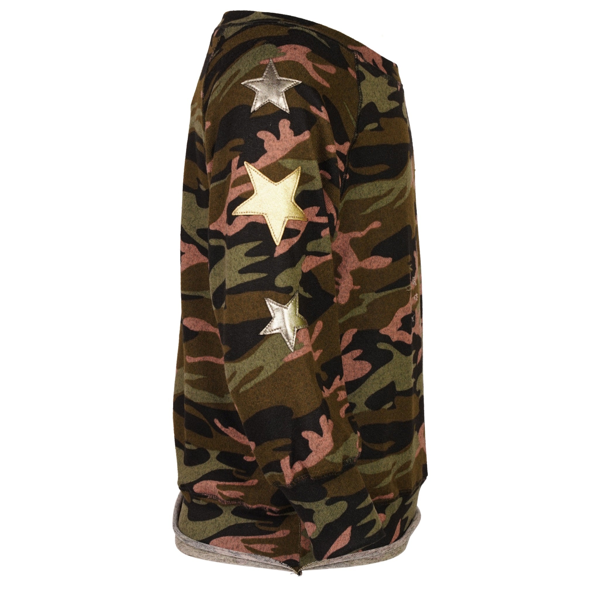 Metallic Stars Camo Hacci Sweatshirt - Denny's