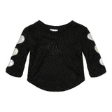 Metallic Hearts Sleeve Sweater - Denny's