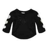 Metallic Hearts Sleeve Sweater - Denny's