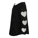 Metallic Hearts Sleeve Sweater - Denny's