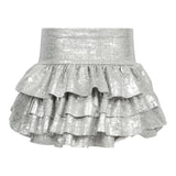 Metallic Tiered Ruffle Skirt - Denny's