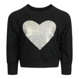 Gold Metallic Heart Sweatshirt - Denny's