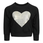 Gold Metallic Heart Sweatshirt - Denny's