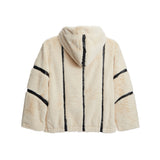 Faux Fur Leather Trim Jacket - Denny's