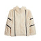 Faux Fur Leather Trim Jacket - Denny's