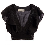 Flutter Sleeve Vneck Top - Denny's