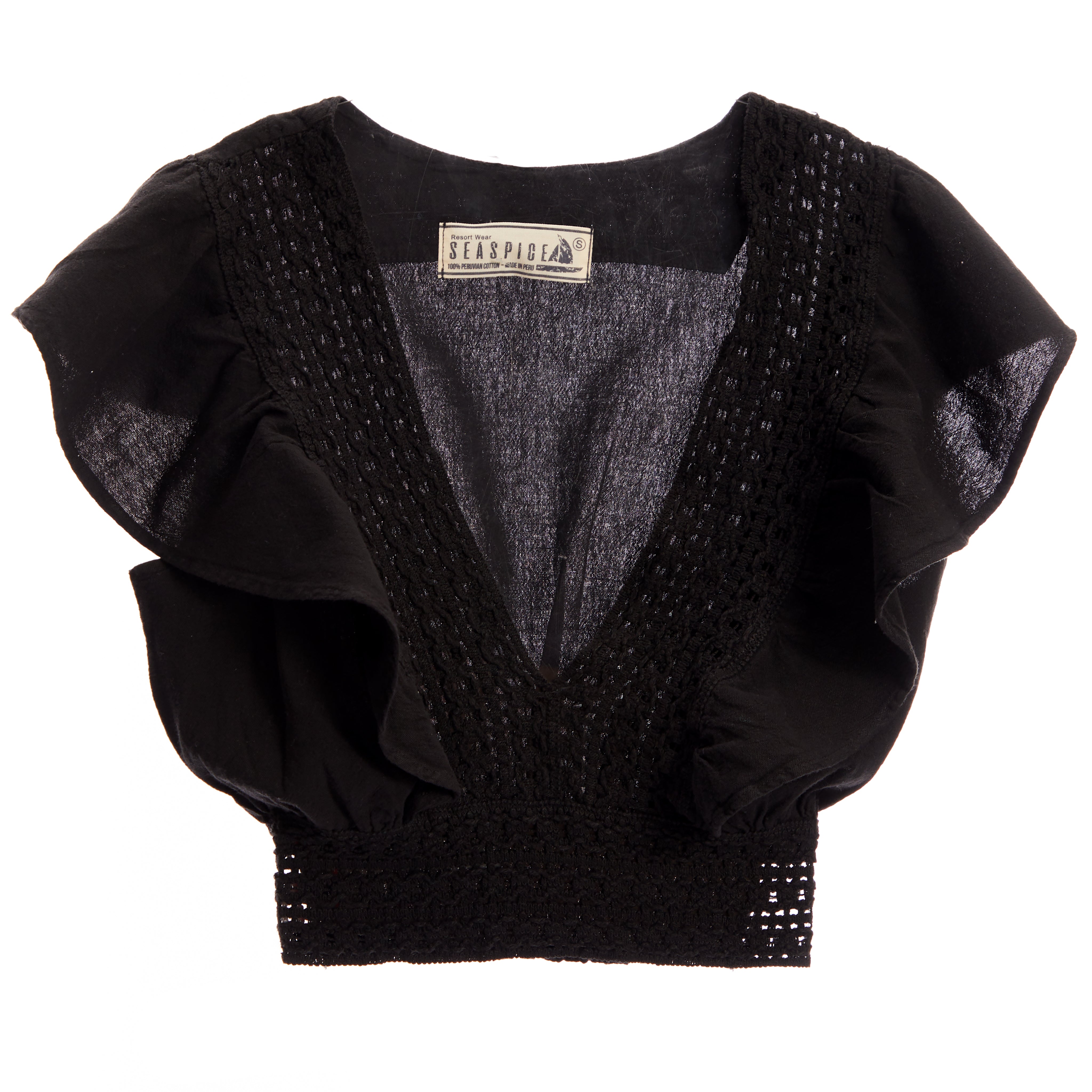 Flutter Sleeve Vneck Top - Denny's