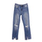 High Rise Slit Detail Ankle Straight Jean - Denny's