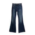 Mid Rise Side Slit Flare Jean - Denny's