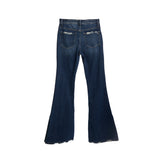 Mid Rise Side Slit Flare Jean - Denny's