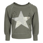 Gold Distressed Star Cut Sweatshirt - Denny's