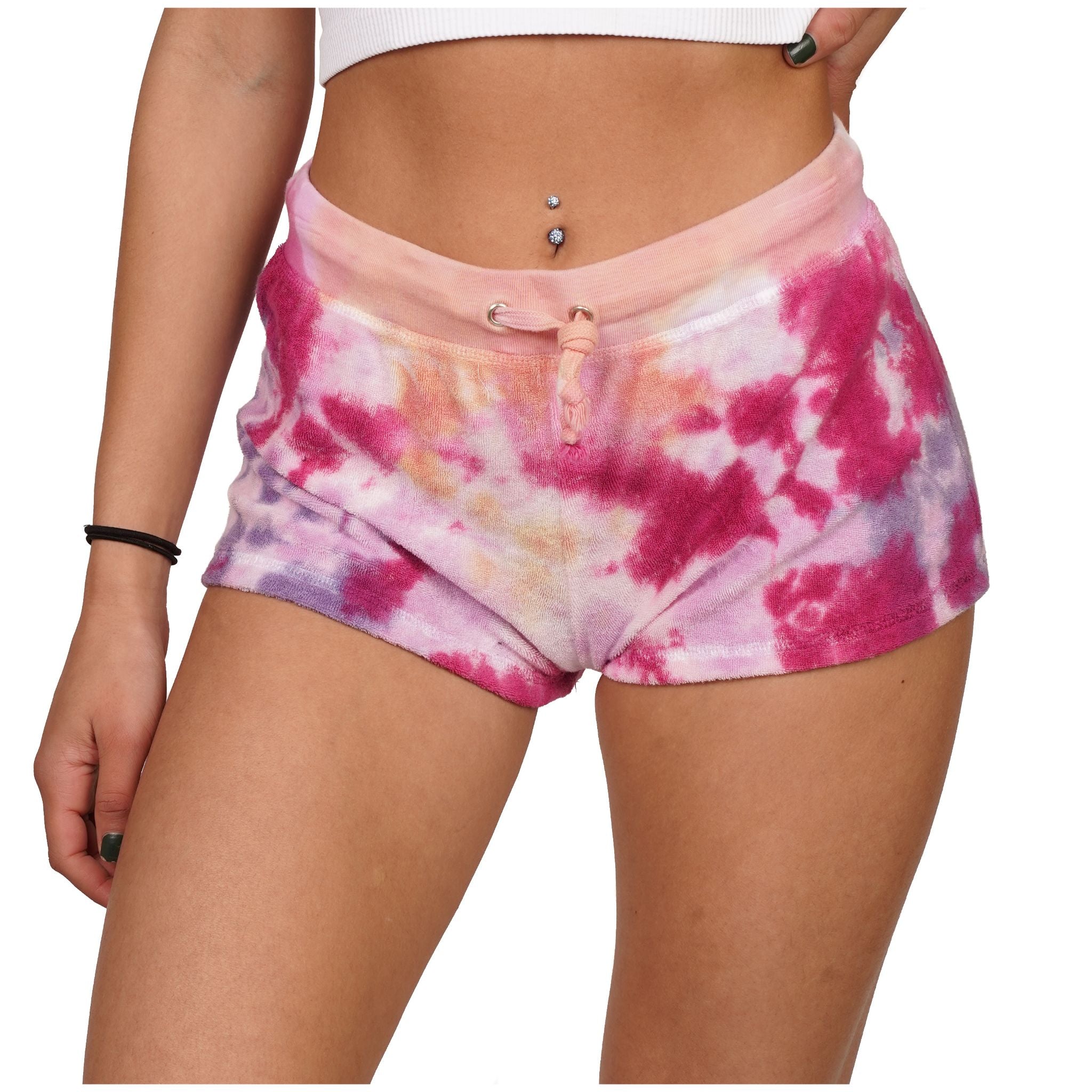 Pink & Purple Tie Dye Terry Short - Denny's