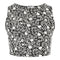 White Floral Crop Tank - Denny's