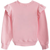 Black Sherpa Heart Ruffle Sweatshirt - Denny's