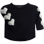 Ivory Sherpa Heart Tee - Denny's