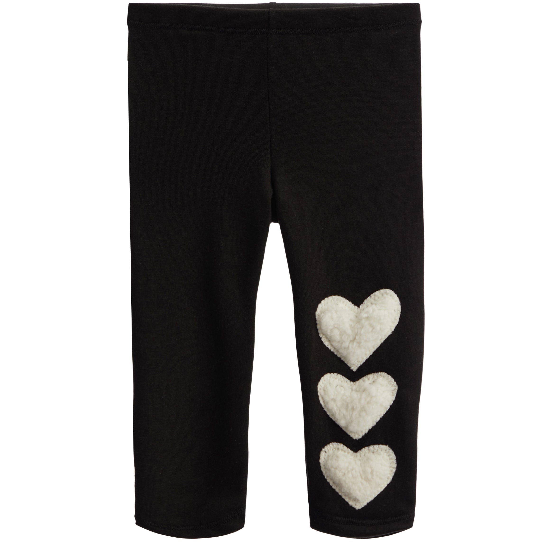 Ivory Sherpa Heart Legging - Denny's