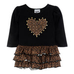 Ruffle Leopard Dress - Denny's