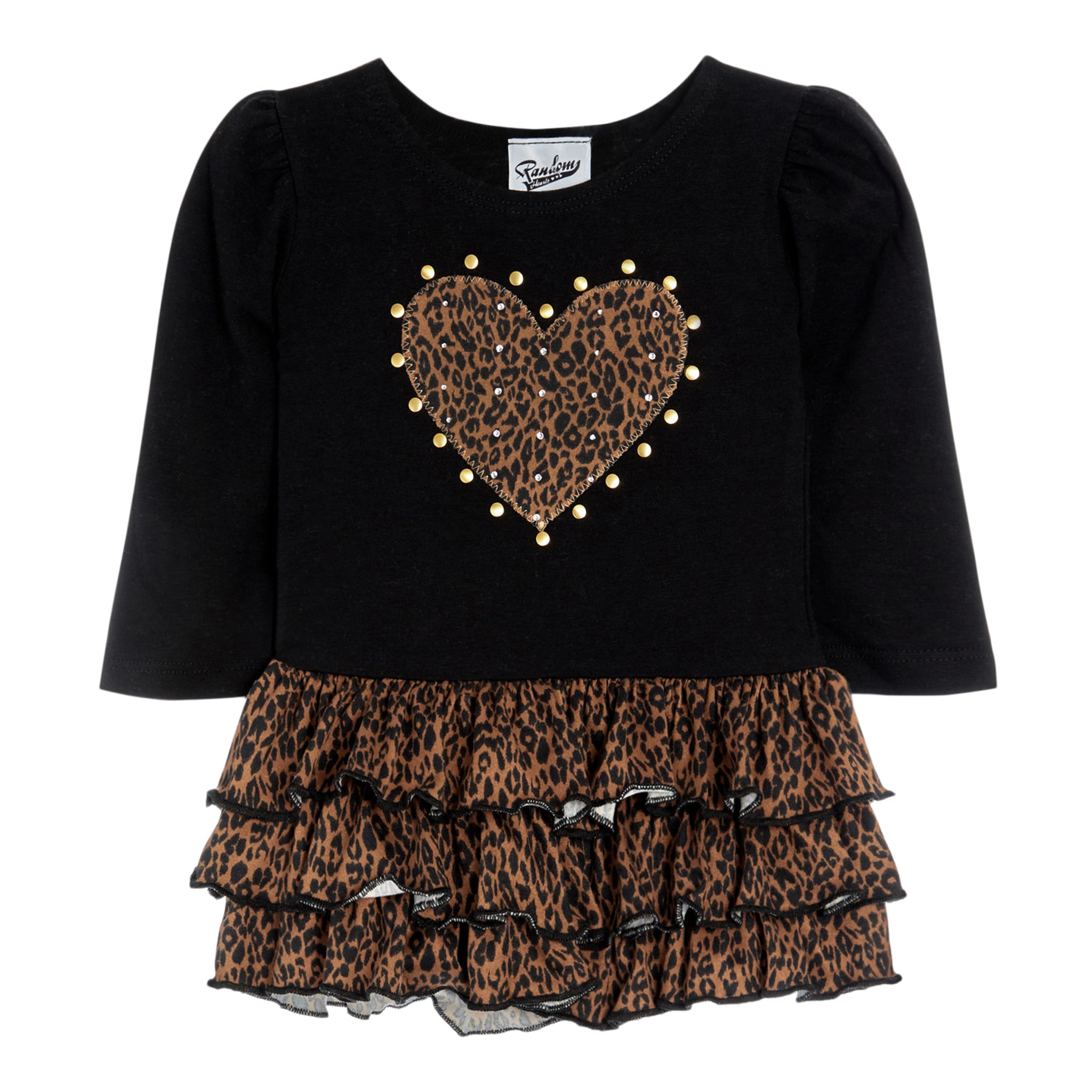 Ruffle Leopard Dress - Denny's