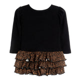 Ruffle Leopard Dress - Denny's