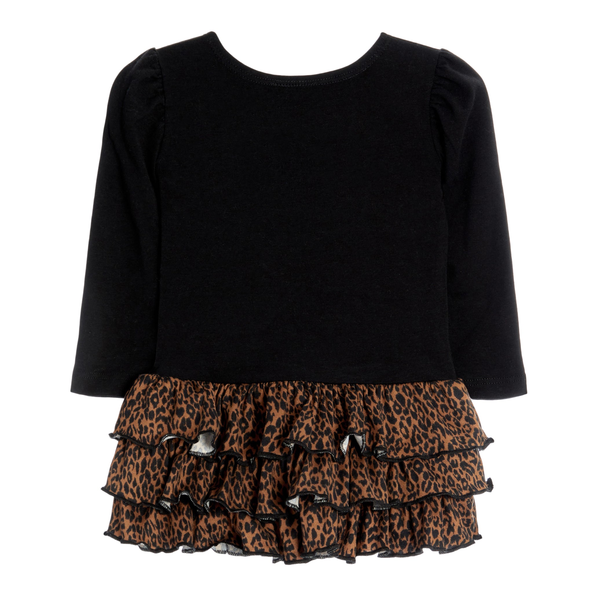 Ruffle Leopard Dress - Denny's