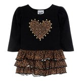 Ruffle Leopard Dress - Denny's