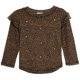 Rhinestone Leopard Ruffle Top - Denny's