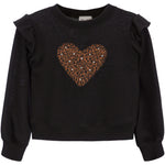 Leopard Heart Hacci Ruffle Top - Denny's