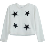 Black Faux Leather Star Top - Denny's