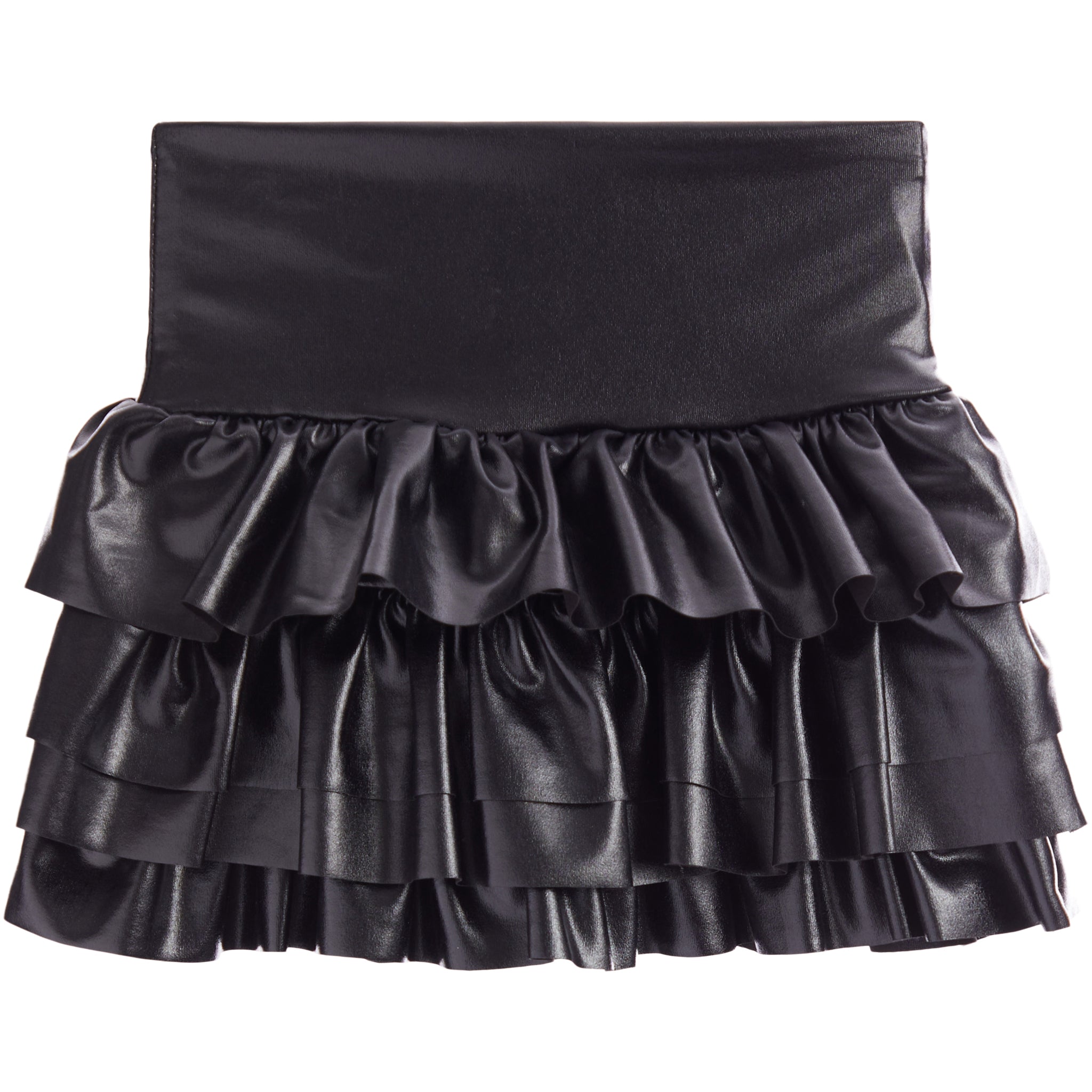 Faux Leather Ruffle Skirt - Denny's
