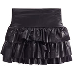 Faux Leather Ruffle Skirt - Denny's