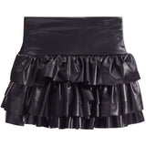 Faux Leather Ruffle Skirt - Denny's