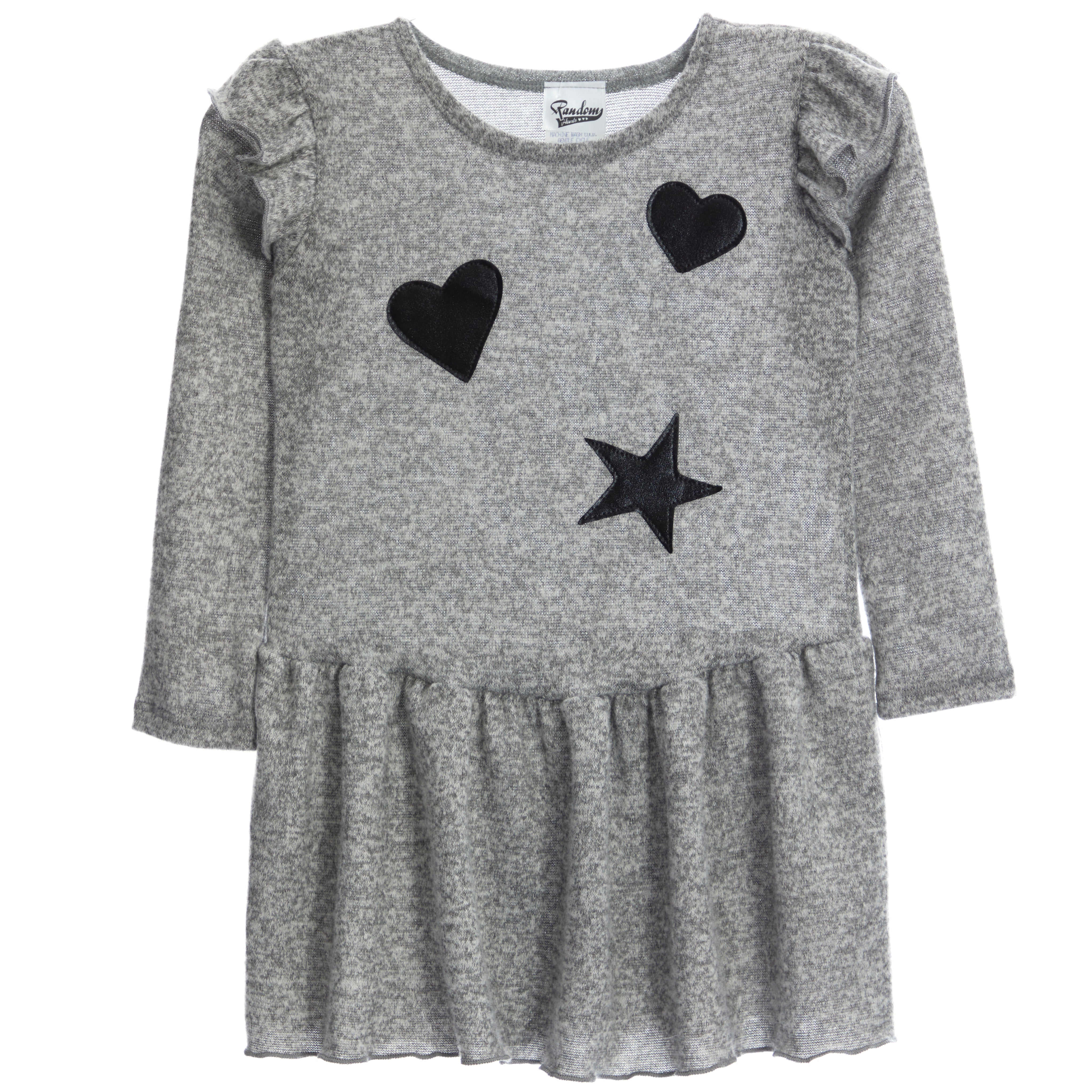 Hearts and Stars Hacci Ruffle Dress - Denny's