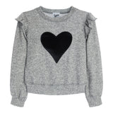 Heart Hacci Ruffle Sweatshirt - Denny's