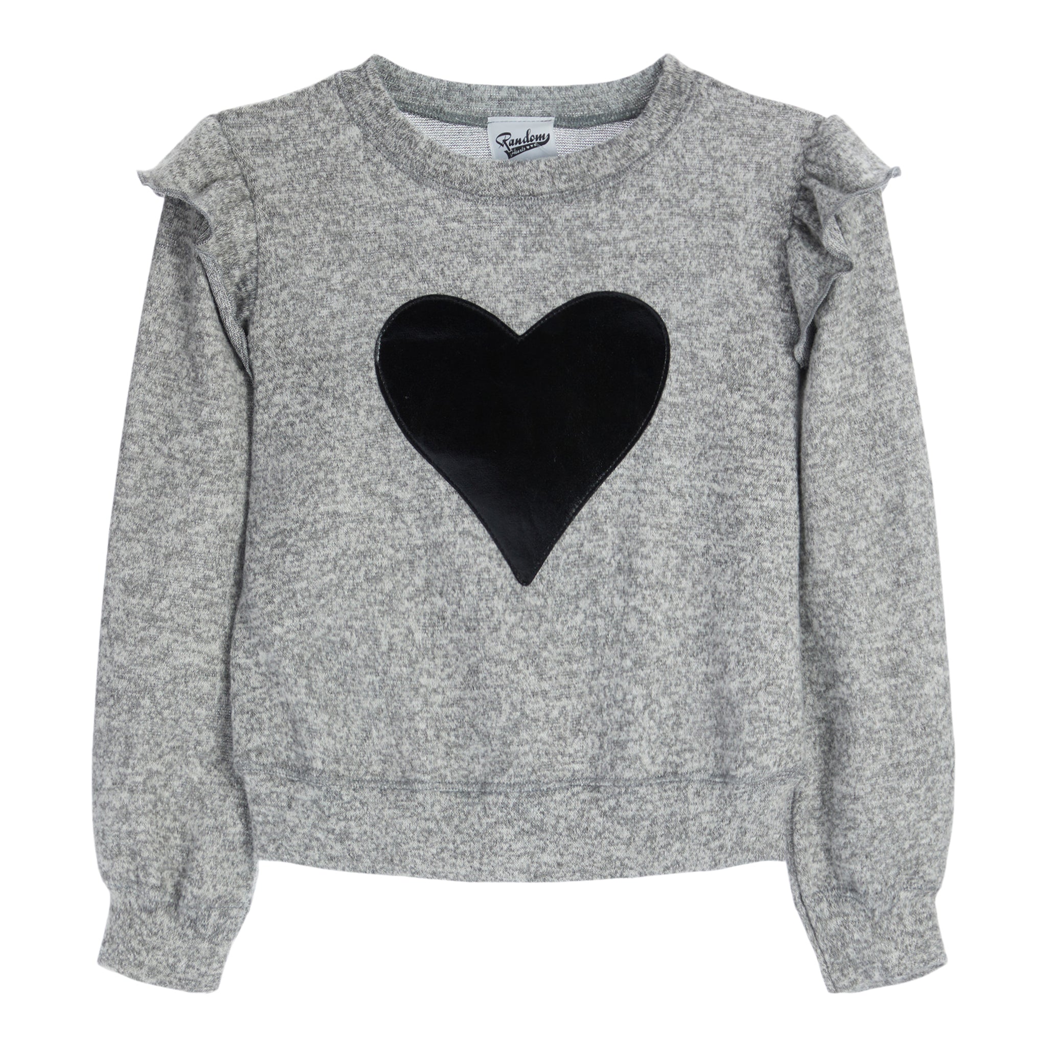 Heart Hacci Ruffle Sweatshirt - Denny's