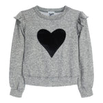Heart Hacci Ruffle Sweatshirt - Denny's