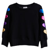 Multi Heart Sleeves Hacci Sweatshirt - Denny's