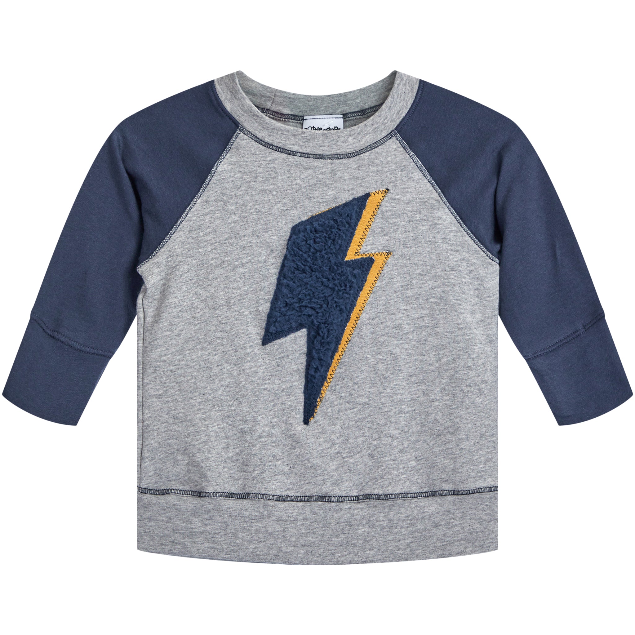 Sherpa Lightning Bolt Color Block Raglan Sweatshirt - Denny's