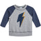 Sherpa Lightning Bolt Color Block Raglan Sweatshirt - Denny's