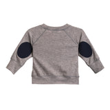 Plaid Elbow Patch Ripped Sweatshirt - Denny's