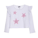 Pink Lame Star Ruffle Tee - Denny's