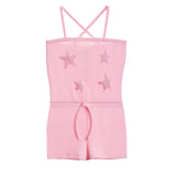 Lames Stars Ribbed Romper - Denny's