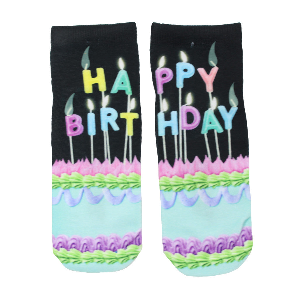 Happy Birthday Sock Glow in Dark - Denny's